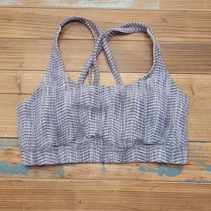 Lululemon Energy Bra- Grey pattern/Size 6
